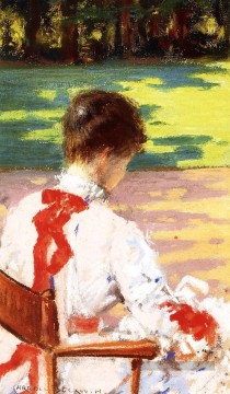  Impressionniste Peintre - Une étude avec Sunlight Impressionniste James Carroll Beckwith
